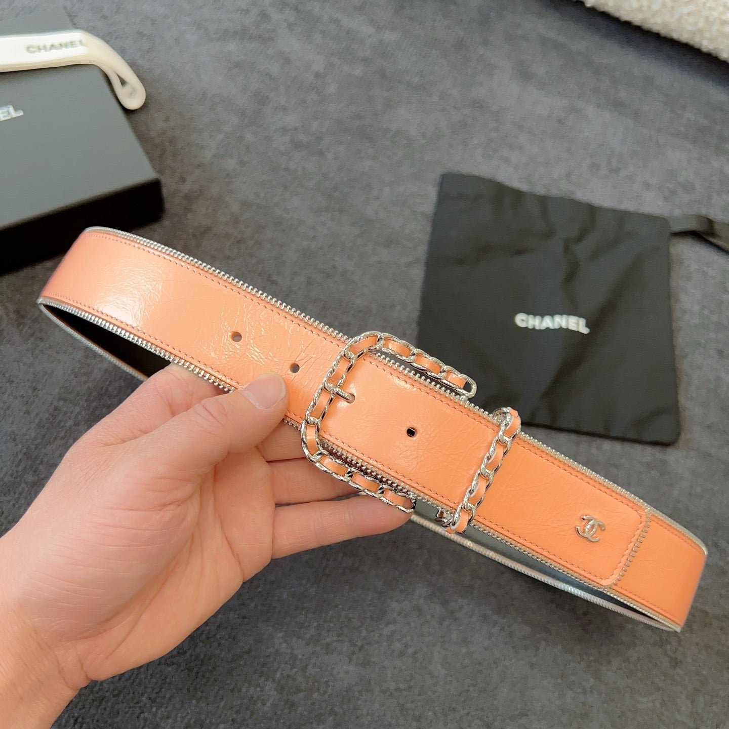 Chanel Patent Leather Wide Belt
