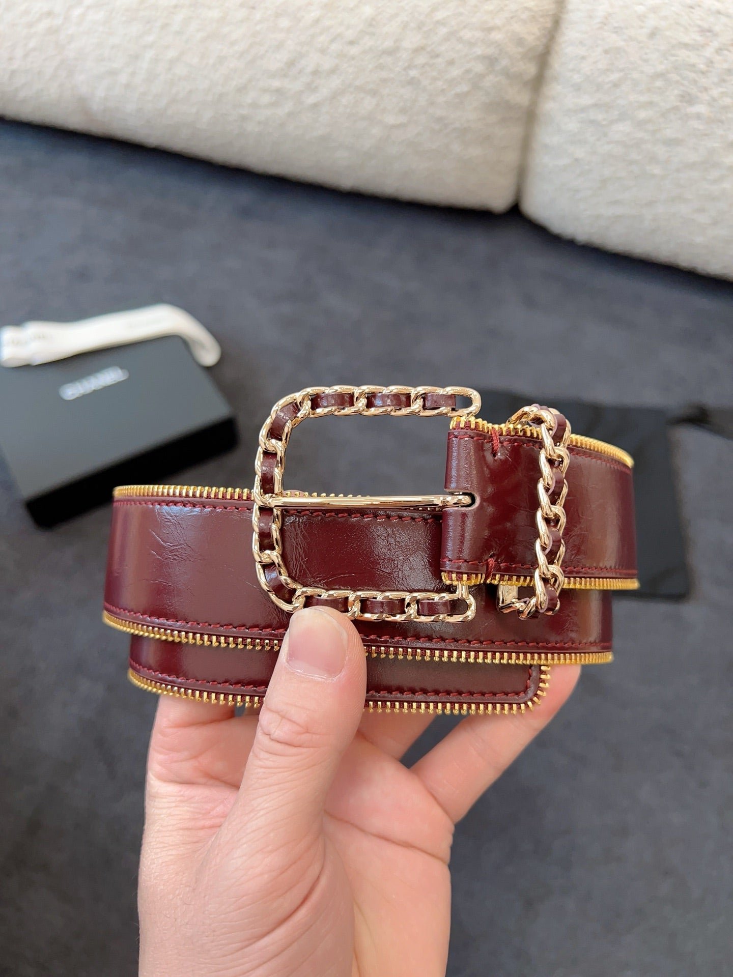 Chanel Patent Leather Wide Belt - Image 3