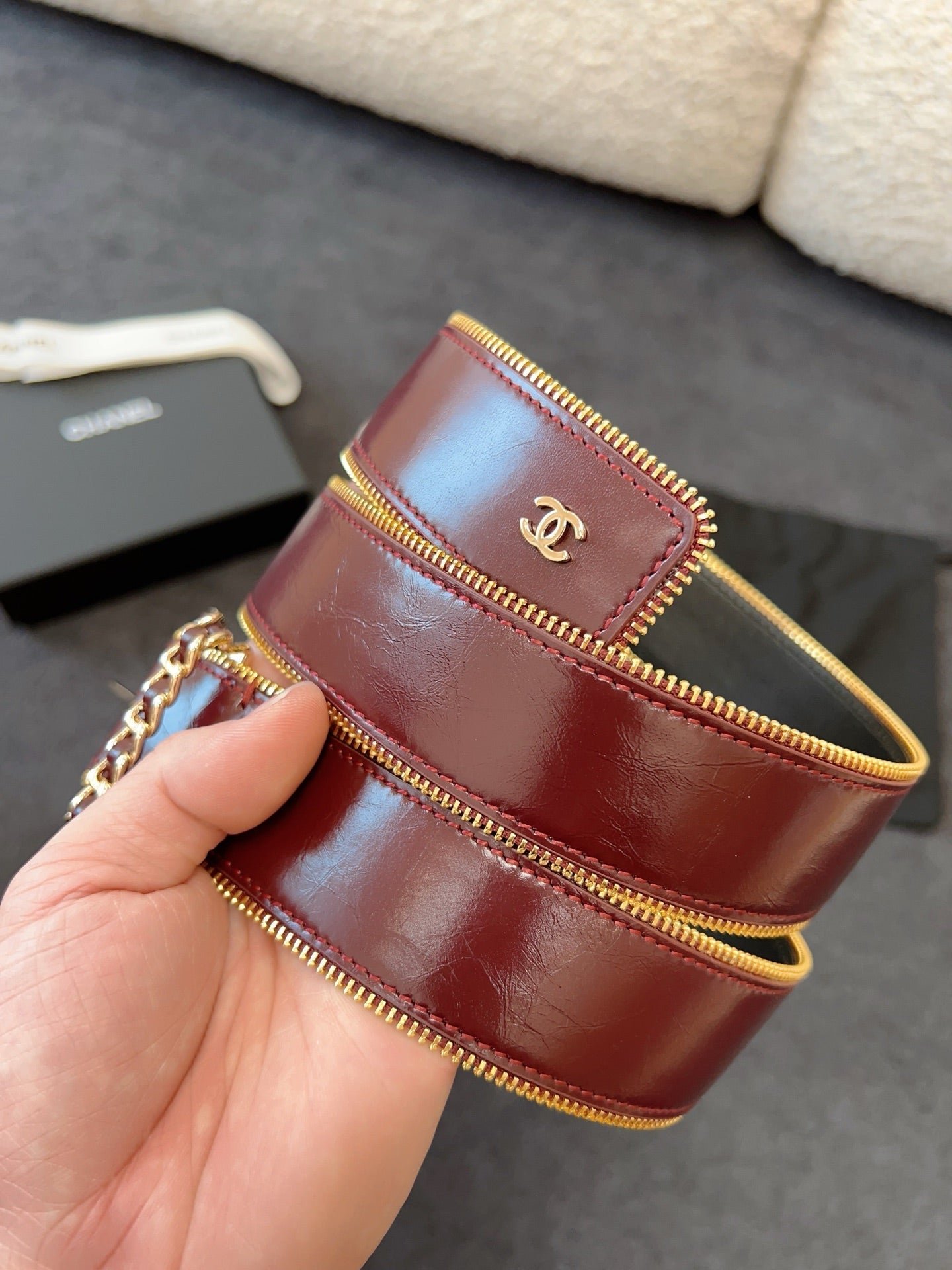 Chanel Patent Leather Wide Belt - Image 6