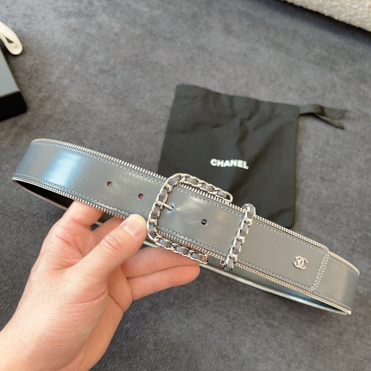 Chanel Patent Leather Wide Belt