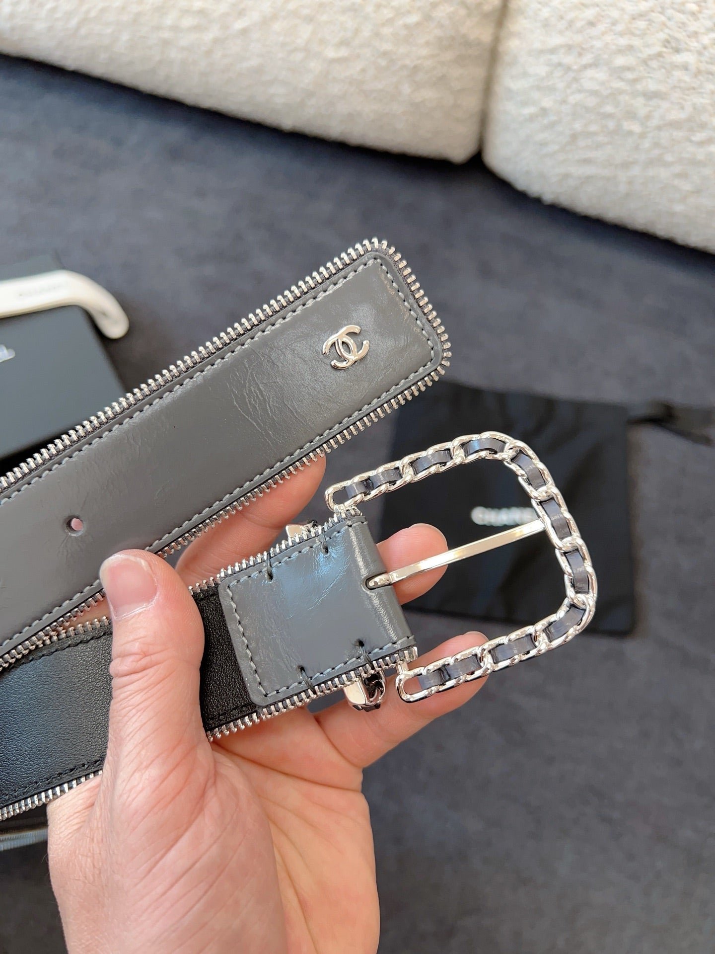 Chanel Patent Leather Wide Belt - Image 3
