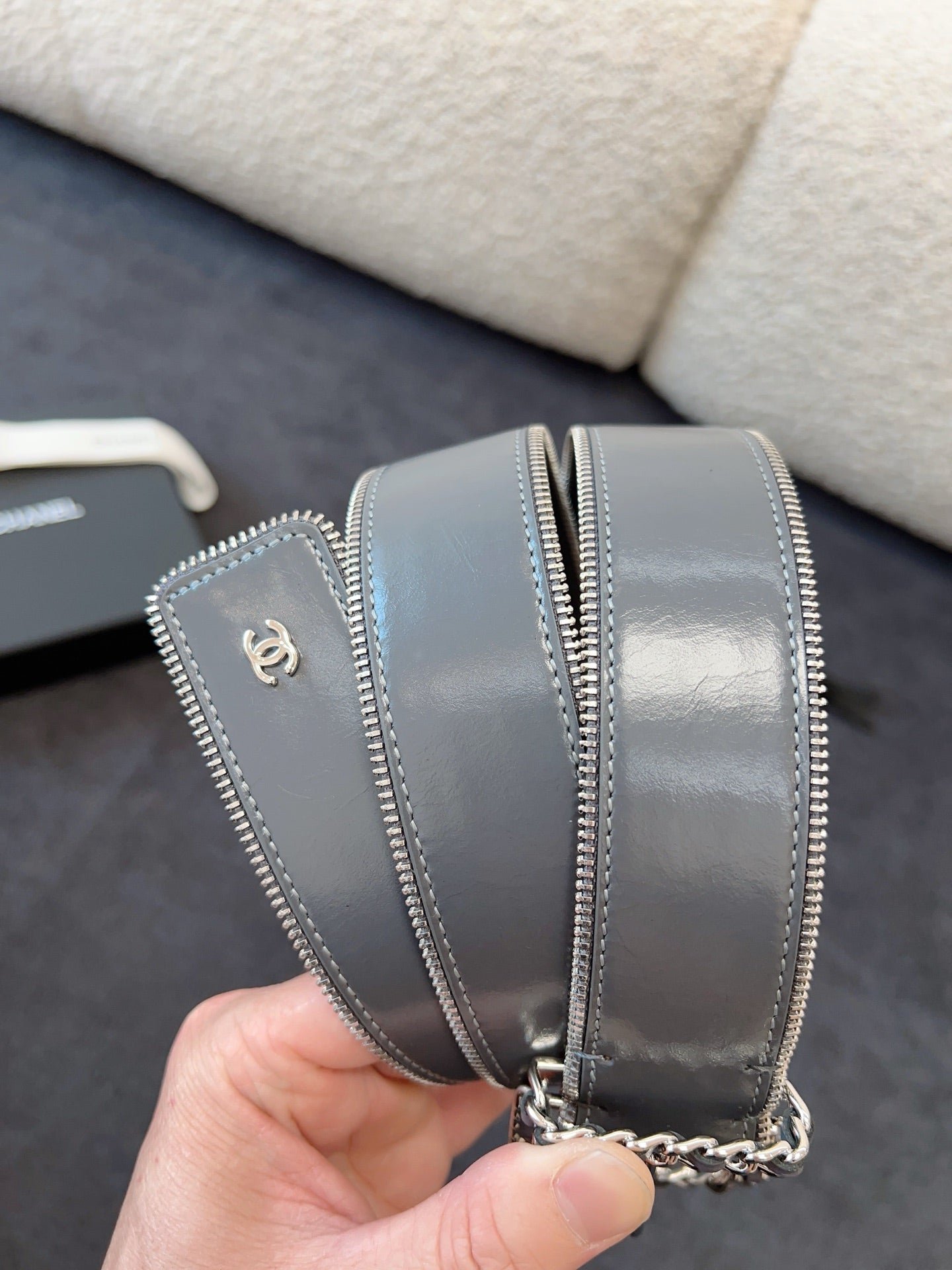 Chanel Patent Leather Wide Belt - Image 5