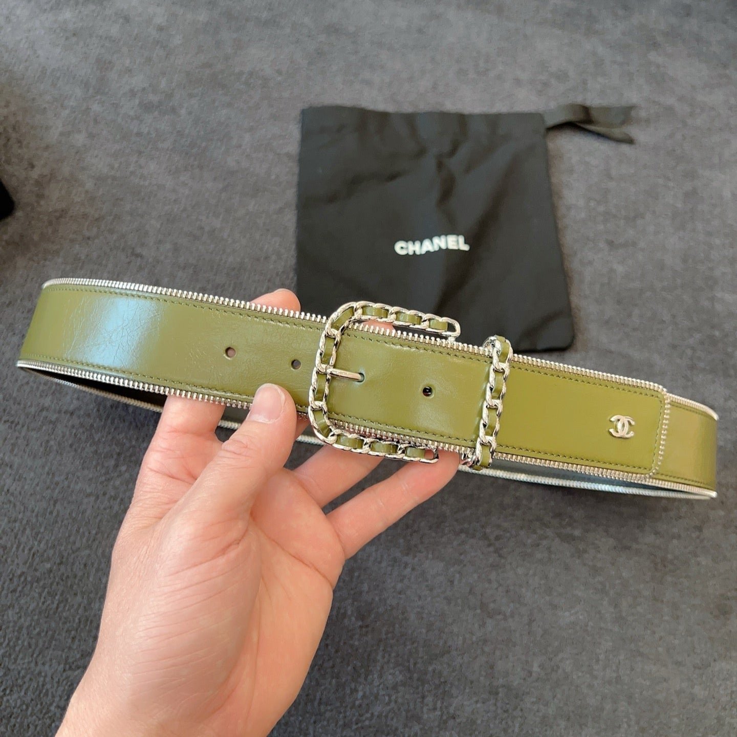 Chanel Patent Leather Wide Belt
