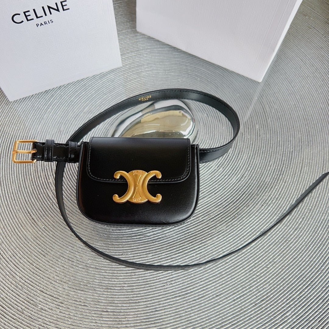 Alternative view of CELINE Black Triomphe Belt Bag