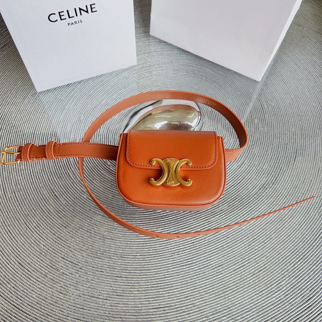 CELINE Tan Triomphe Belt Bag - Image 4