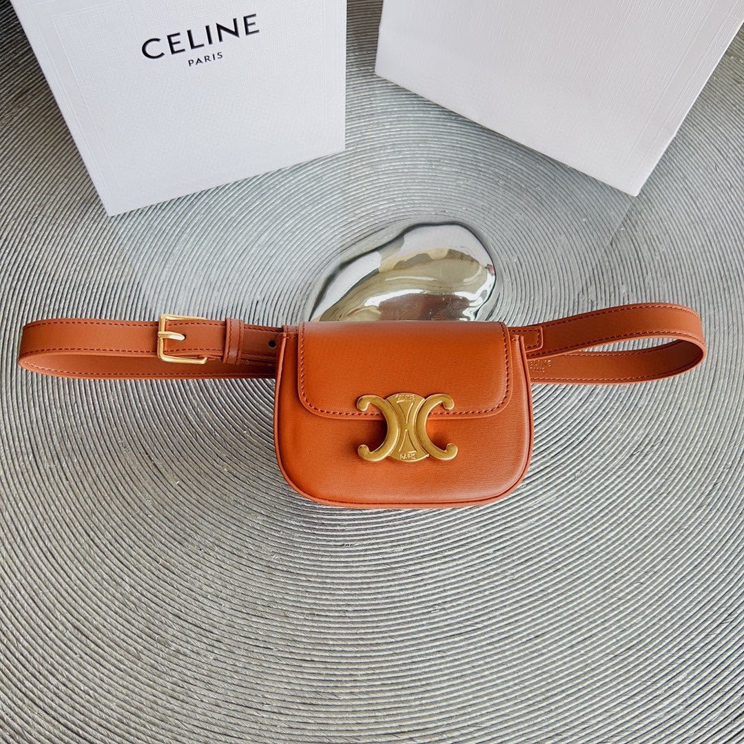 CELINE Tan Triomphe Belt Bag - Image 3