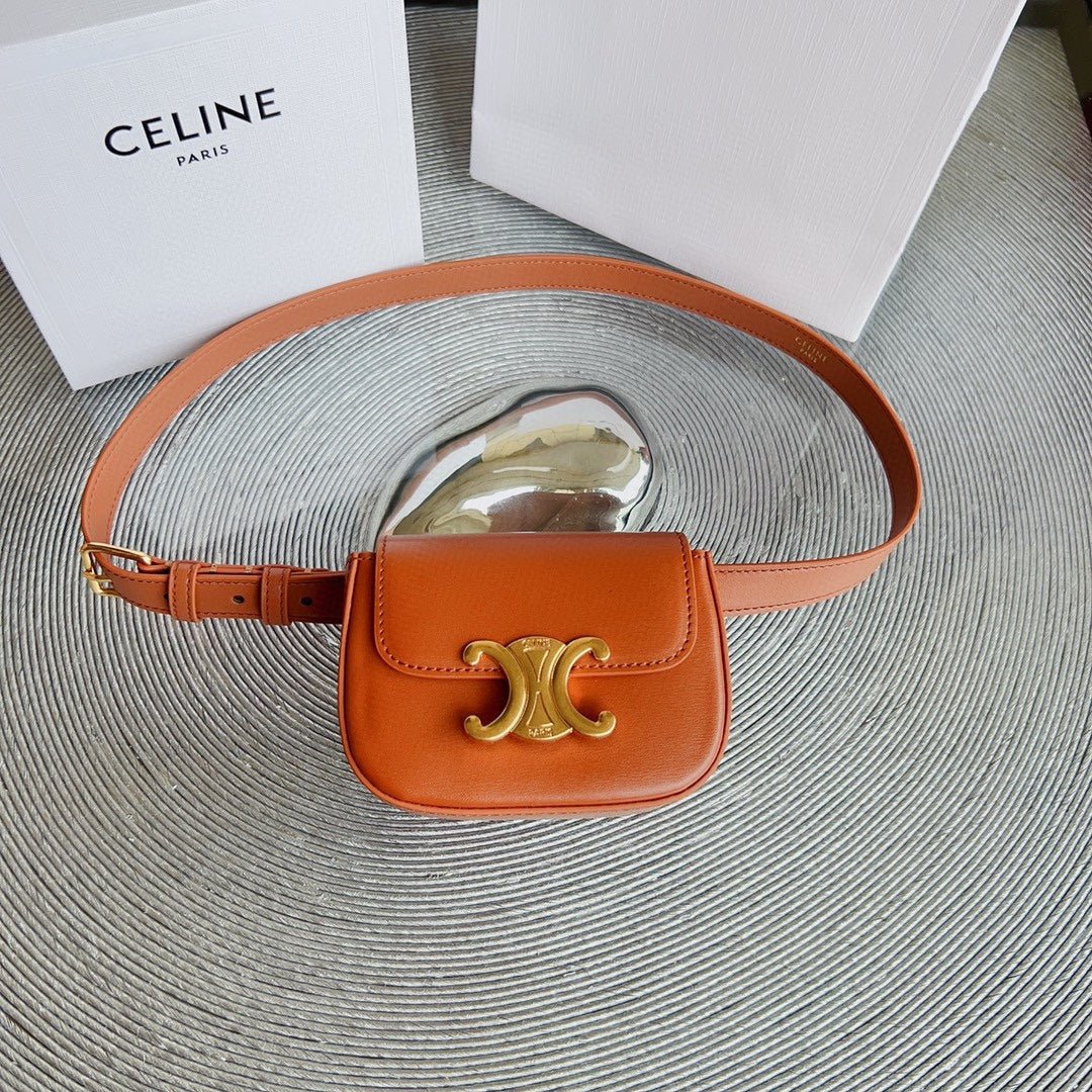 CELINE Tan Triomphe Belt Bag
