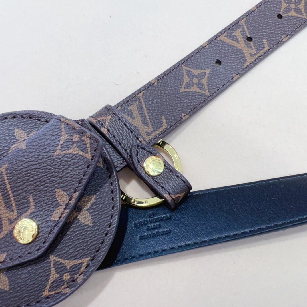 LV Canvas Dual Bag Waist Belt - Image 7