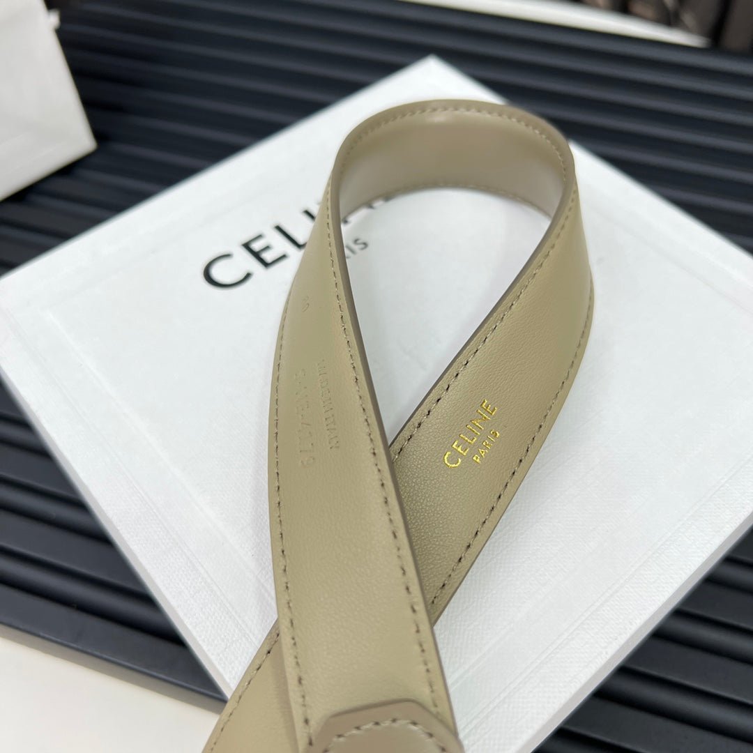 CELINE Beige Silver Triomphe Belt - Image 7