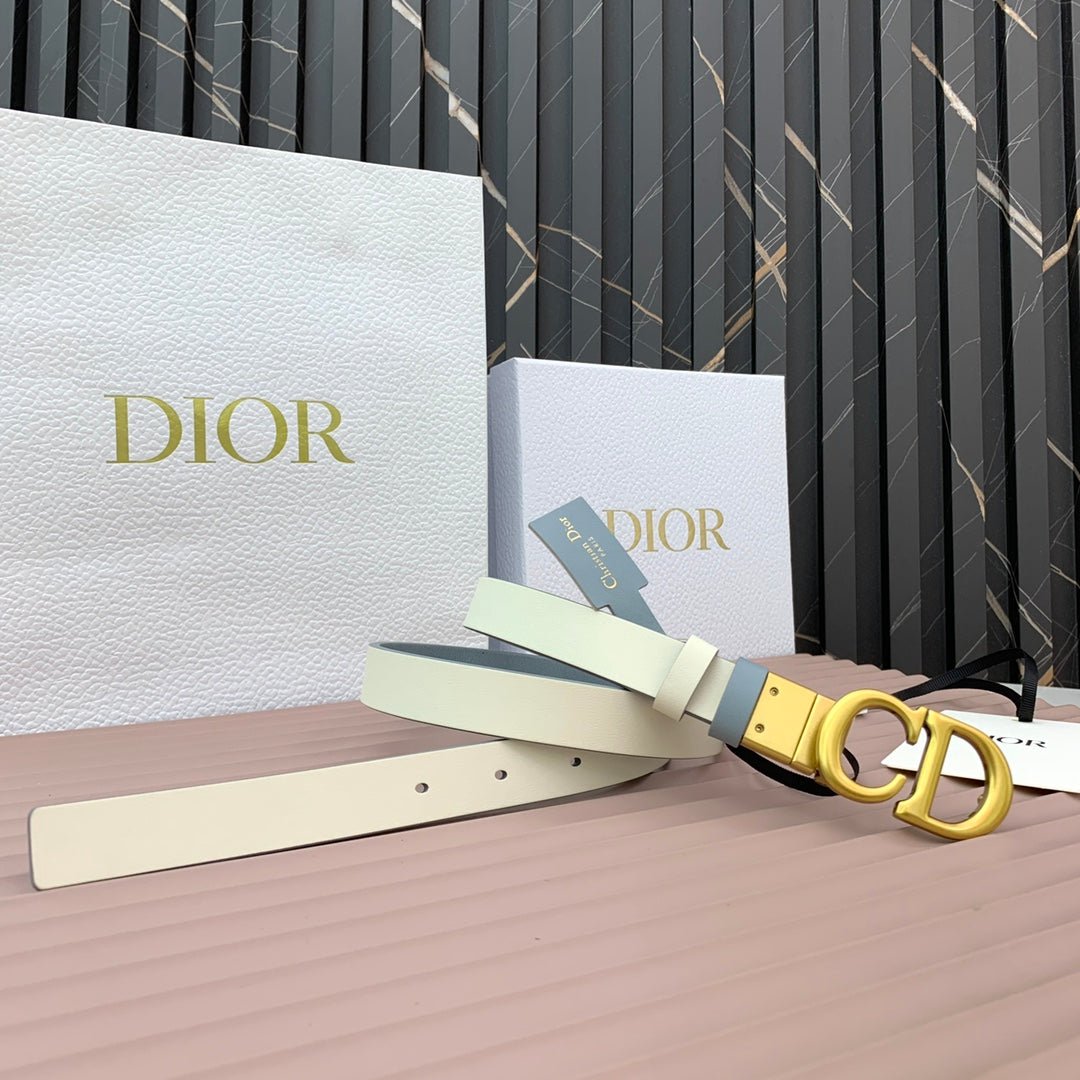 Dior Blue Leather CD Belt - Image 8