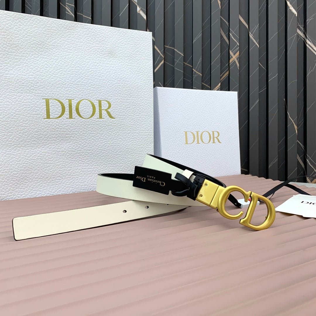 Dior Black Leather CD Belt - Image 6