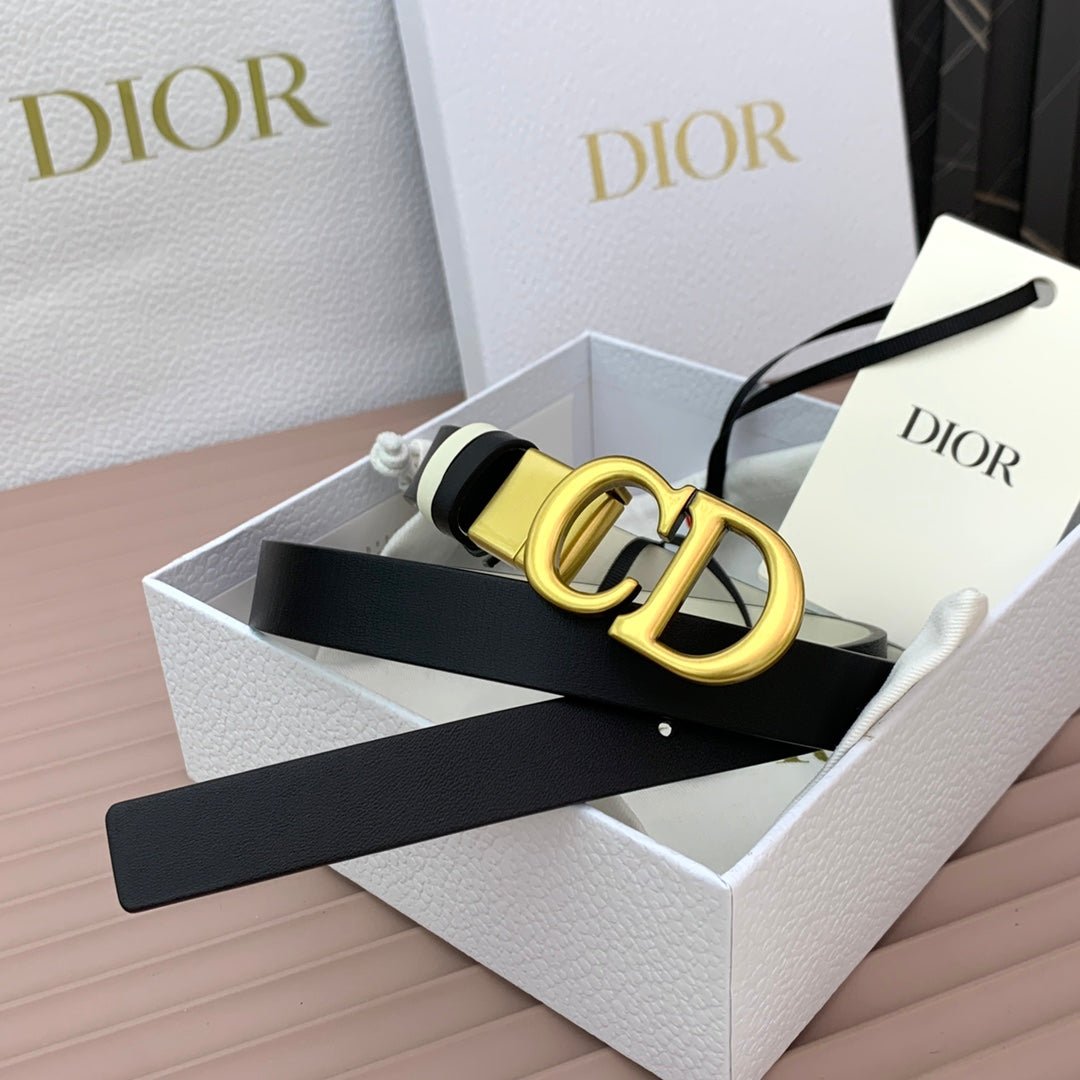 Dior Black Leather CD Belt - Image 8