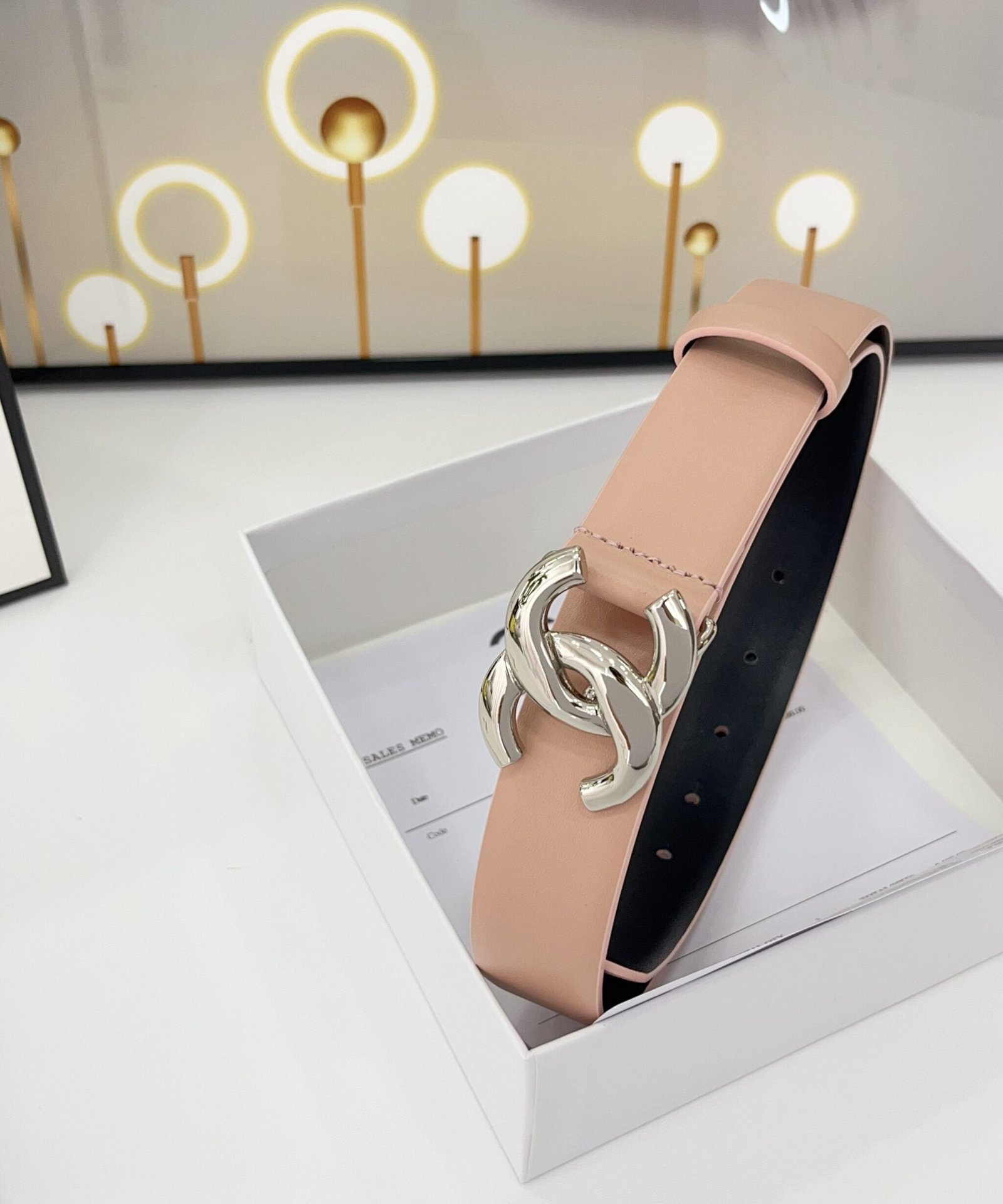 Alternative view of Chanel Nude Silver Buckle Strap
