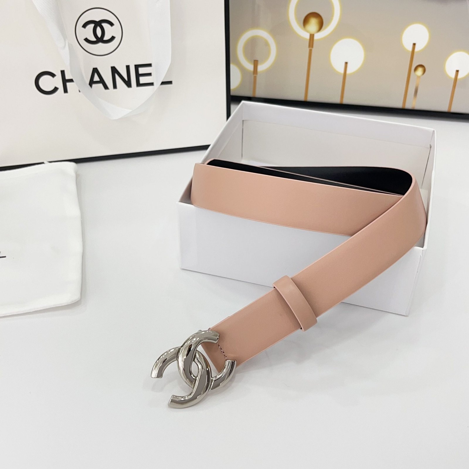 Chanel Nude Silver Buckle Strap - Image 3