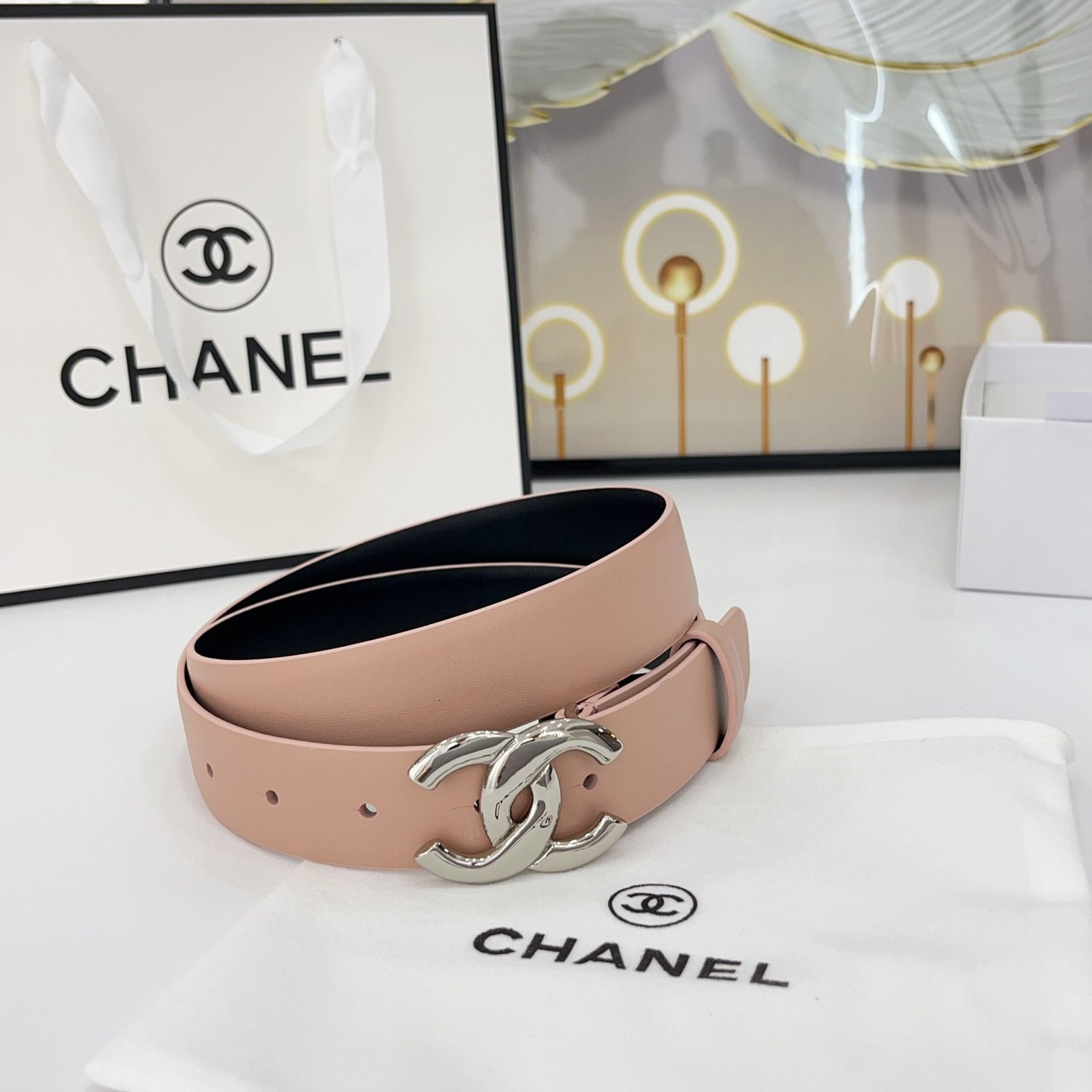 Chanel Nude Silver Buckle Strap - Image 4