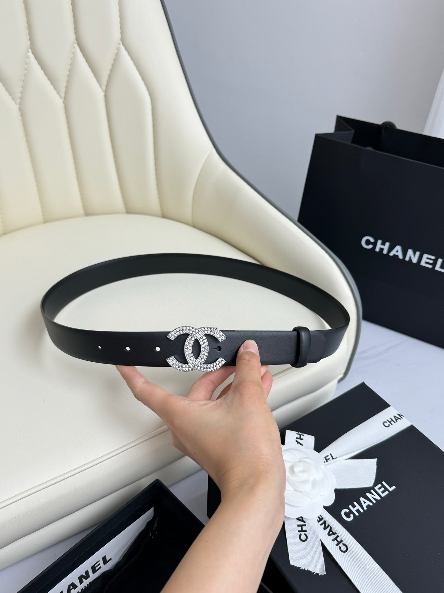 Chanel Wide Crystal Belt - Image 3