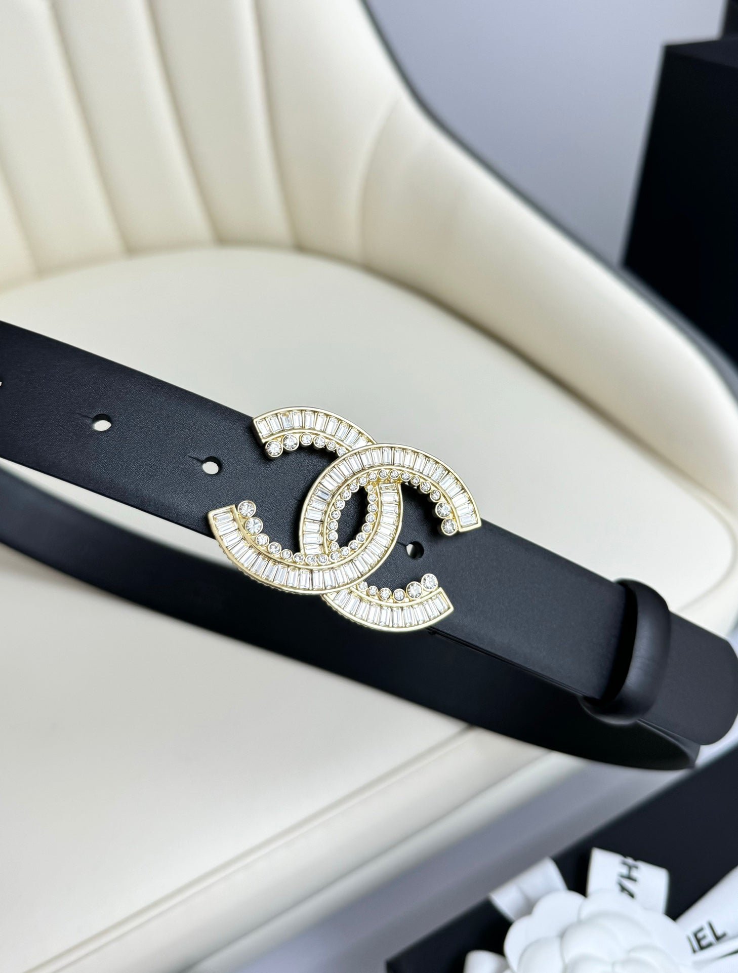 Chanel Black Baguette Wide Belt - Image 8