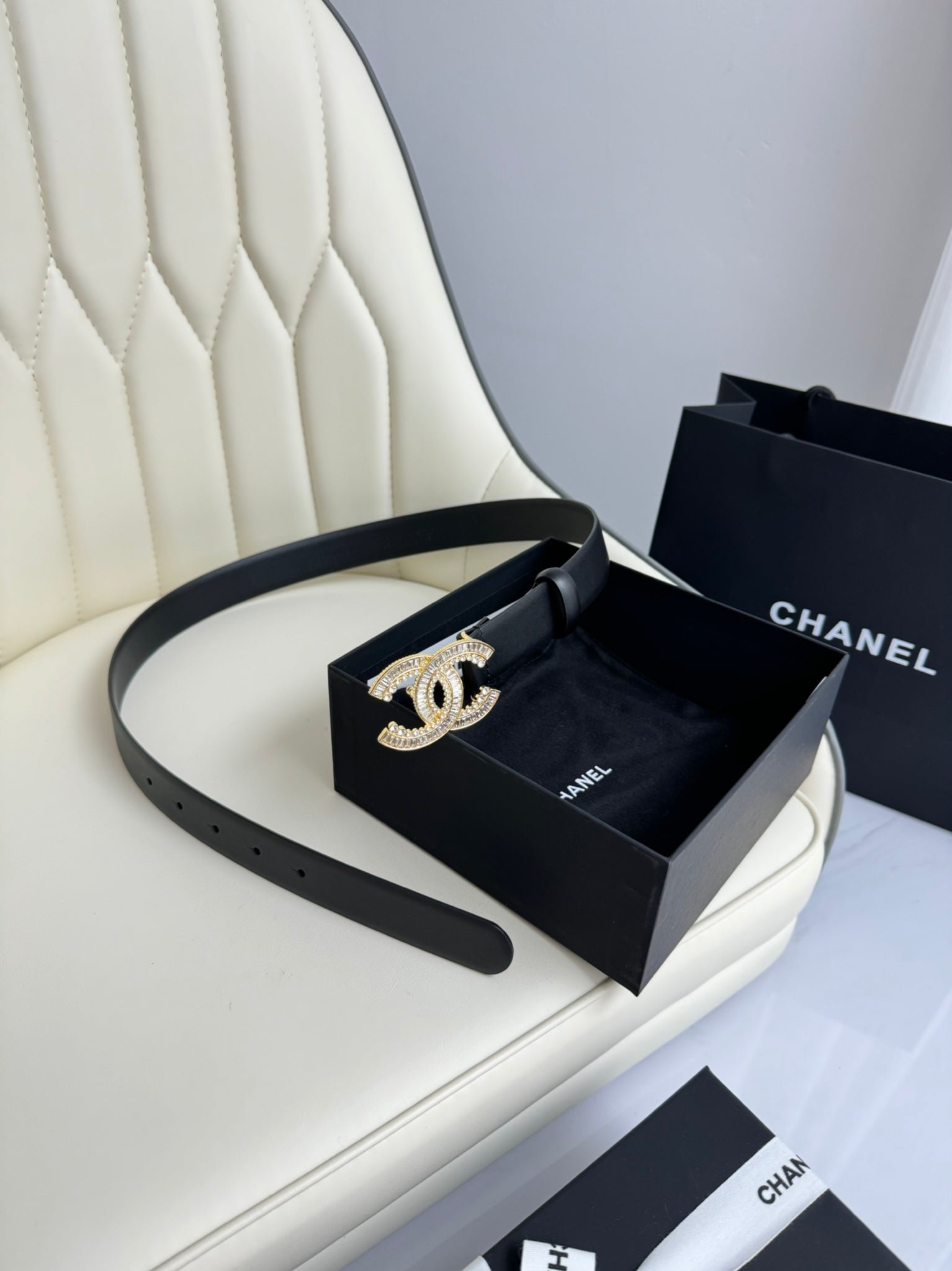 Alternative view of Chanel Black Baguette Wide Belt