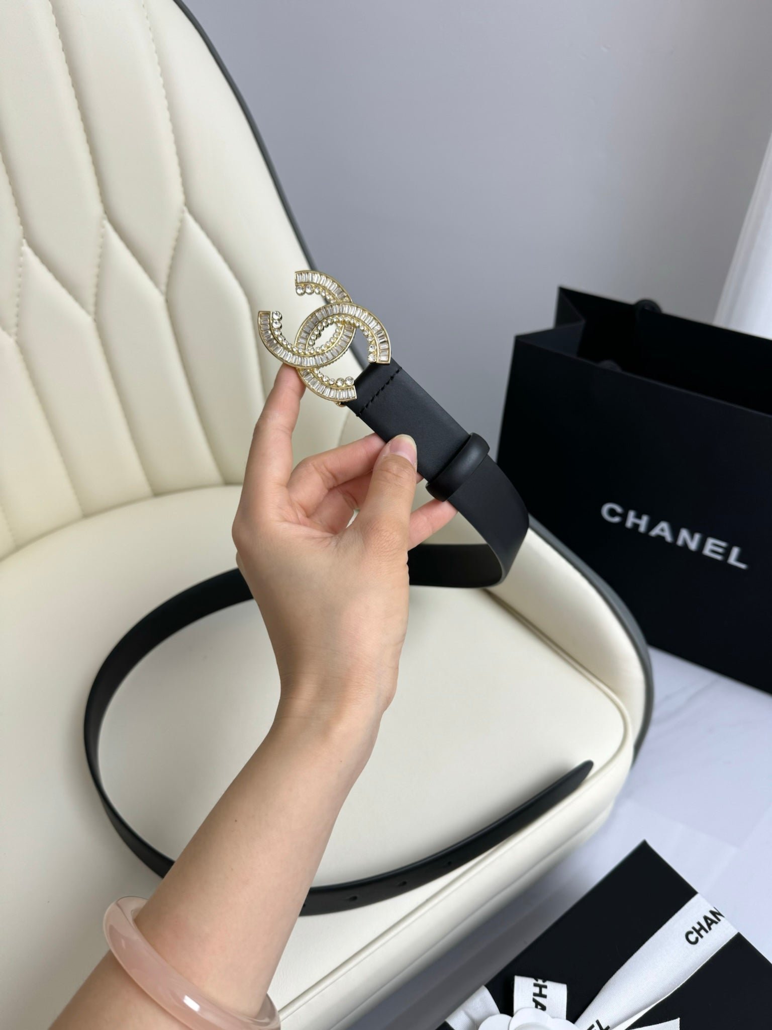 Chanel Black Baguette Wide Belt - Image 6