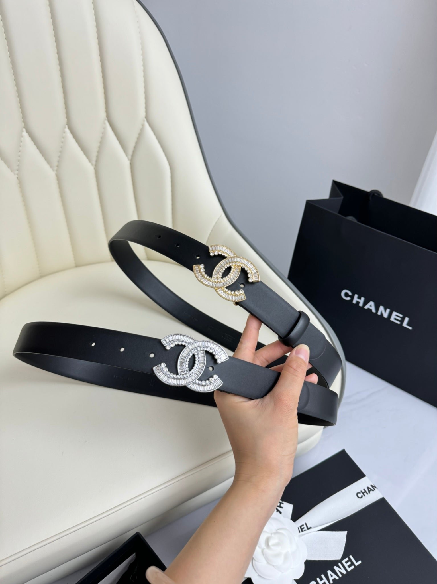 Chanel Black Baguette Wide Belt - Image 5