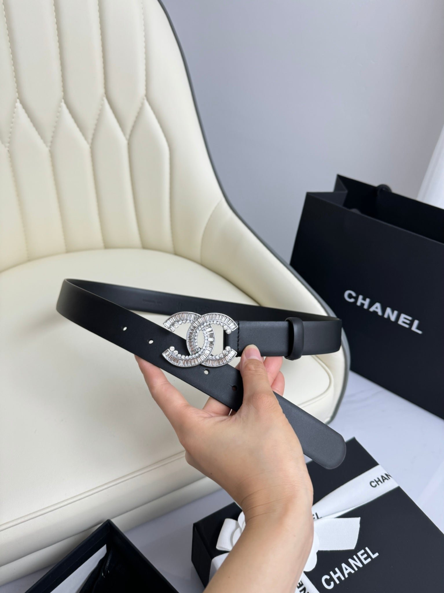 Chanel Full Silver Wide Belt - Image 5