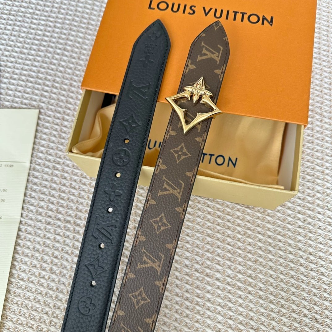 LV Canvas Gold Heart Belt - Image 8