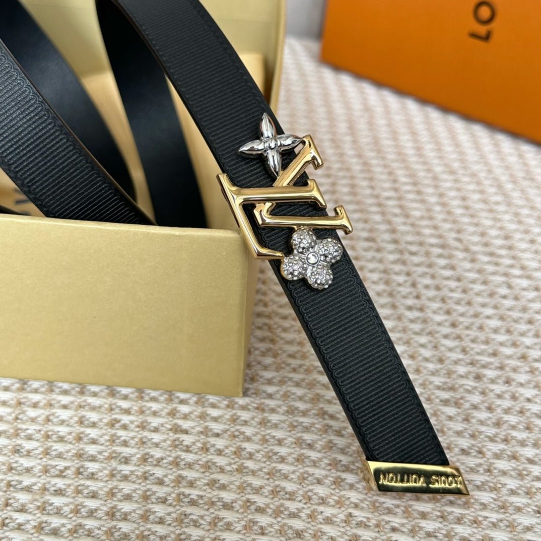 Alternative view of LV GRAM 20 MM REVERSIBLE BELT BLACK CALFSKIN GOLD HARDWARE