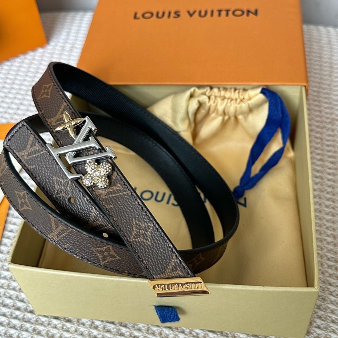 Alternative view of LV GRAM 20 MM REVERSIBLE BELT BROWN MONOGRAM CALFSKIN SILVER HARDWARE