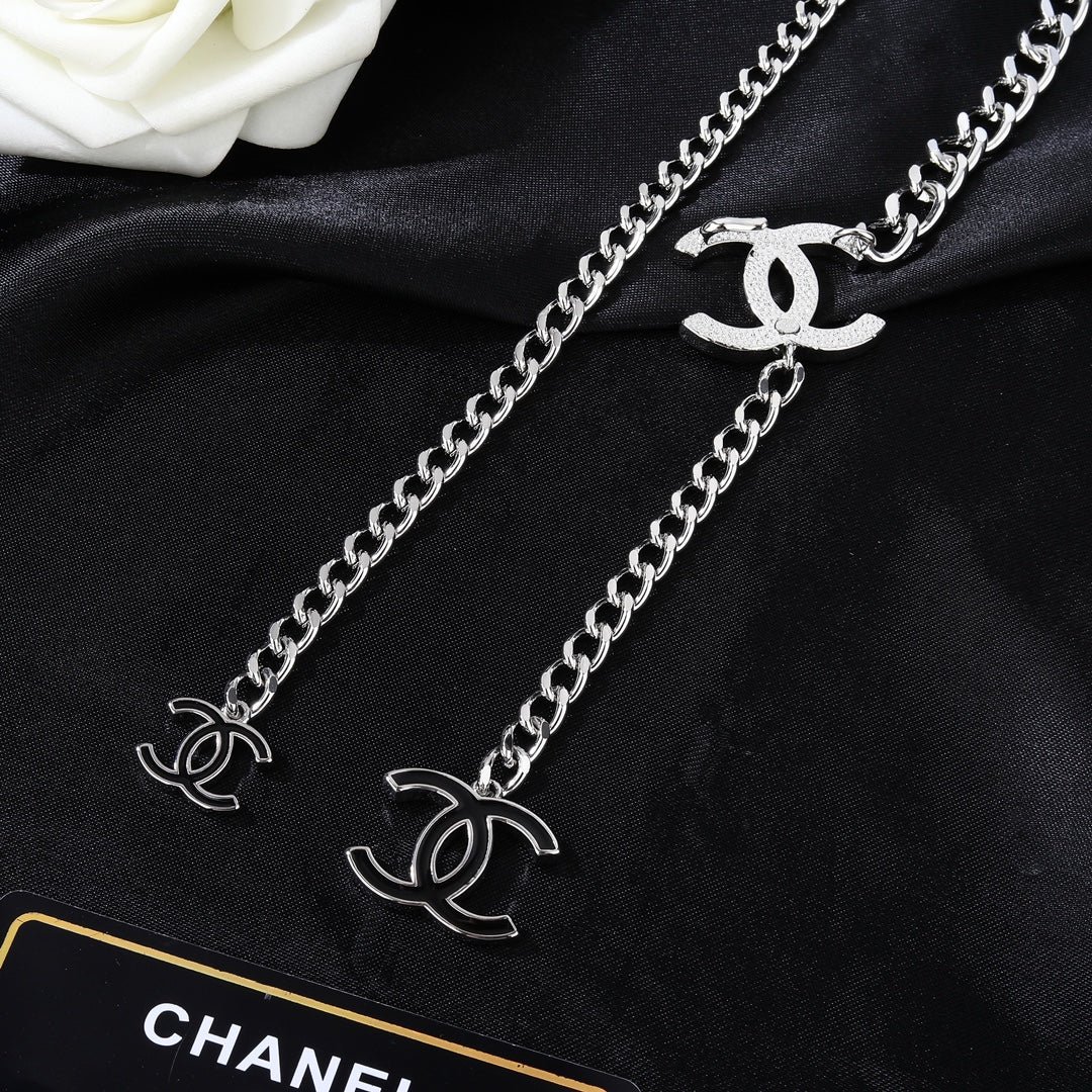 Chanel Silver Logo Tassel Chain - Image 5