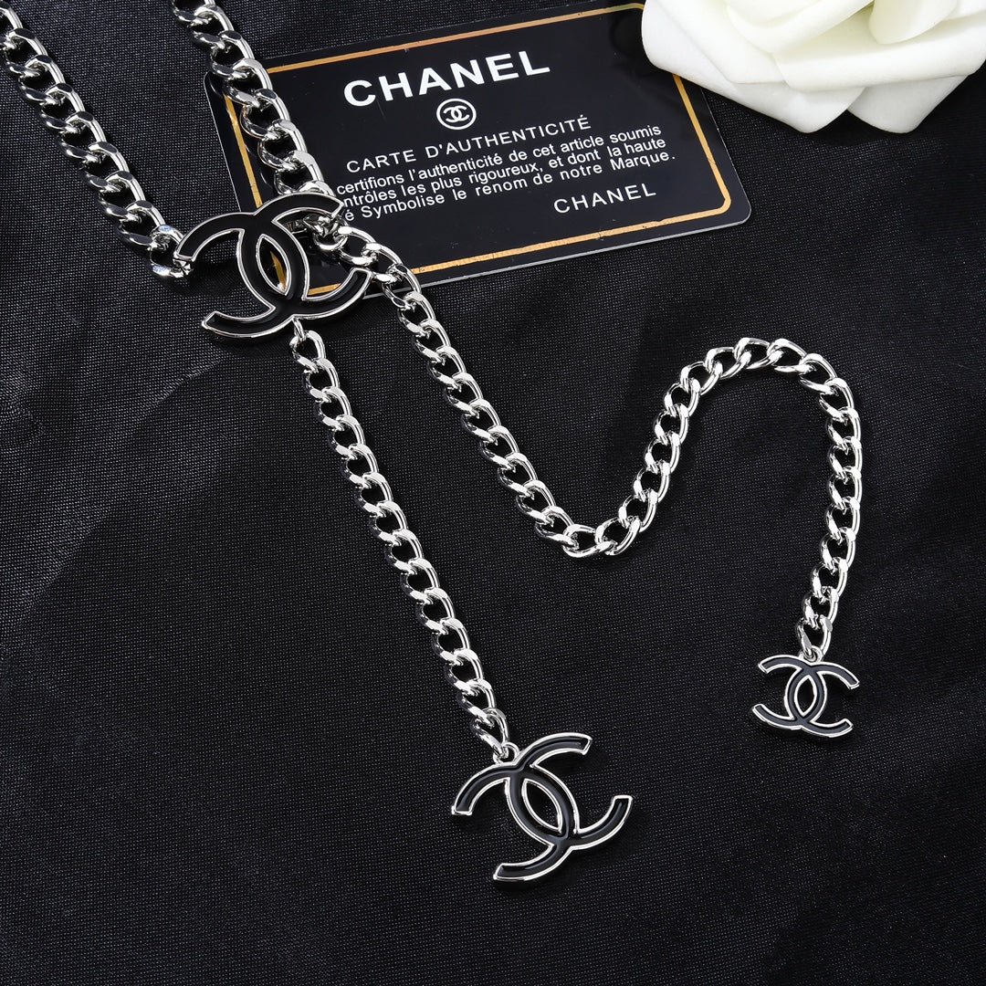 Chanel Silver Logo Tassel Chain - Image 8