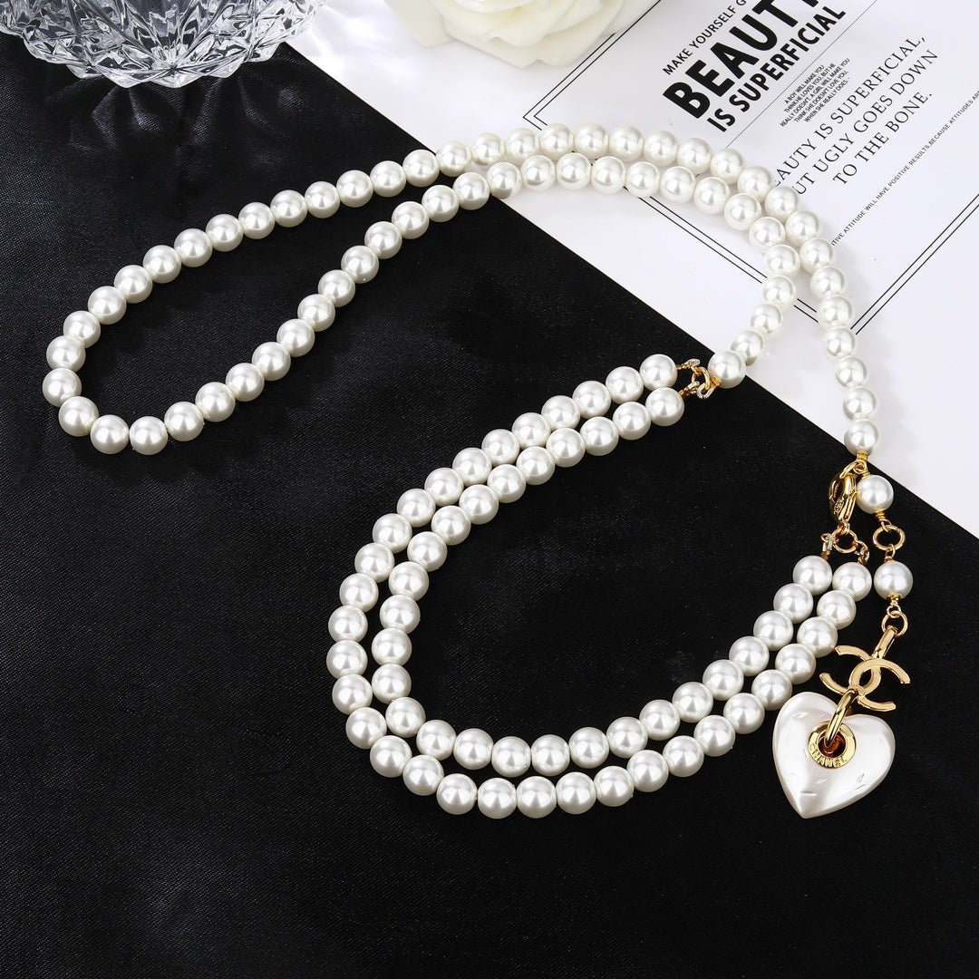 Chanel Pearl Heart Chain Belt - Image 7