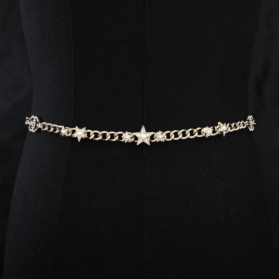 Alternative view of Chanel Star Crystal Thin Chain