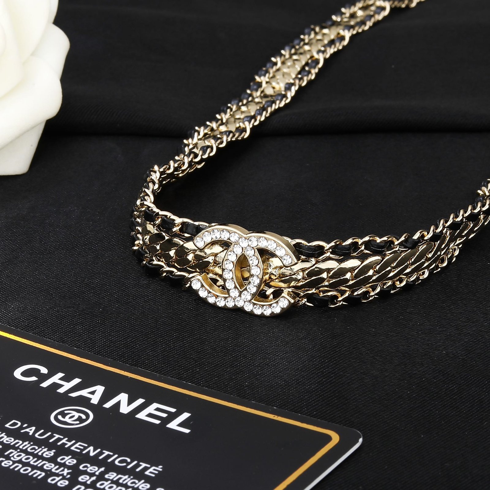 Chanel Tweed CC Thin Belt - Image 6