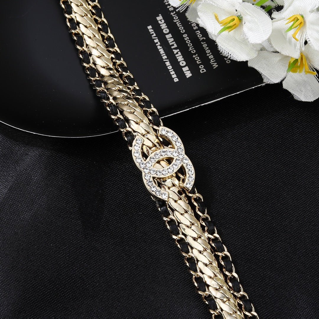 Chanel Tweed CC Thin Belt - Image 9