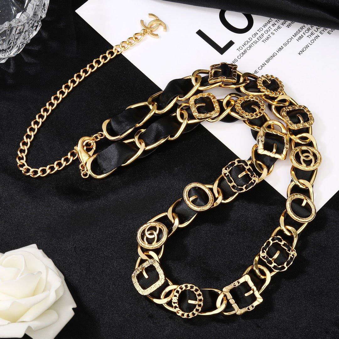 Chanel Multi Buckle Leather Chain - Image 4