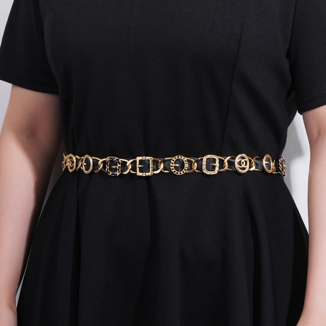 Chanel Multi Buckle Leather Chain