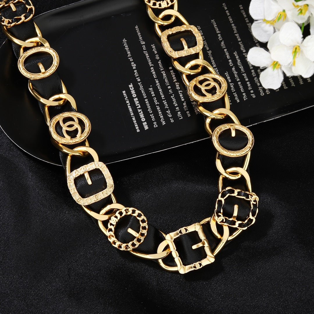 Chanel Multi Buckle Leather Chain - Image 2