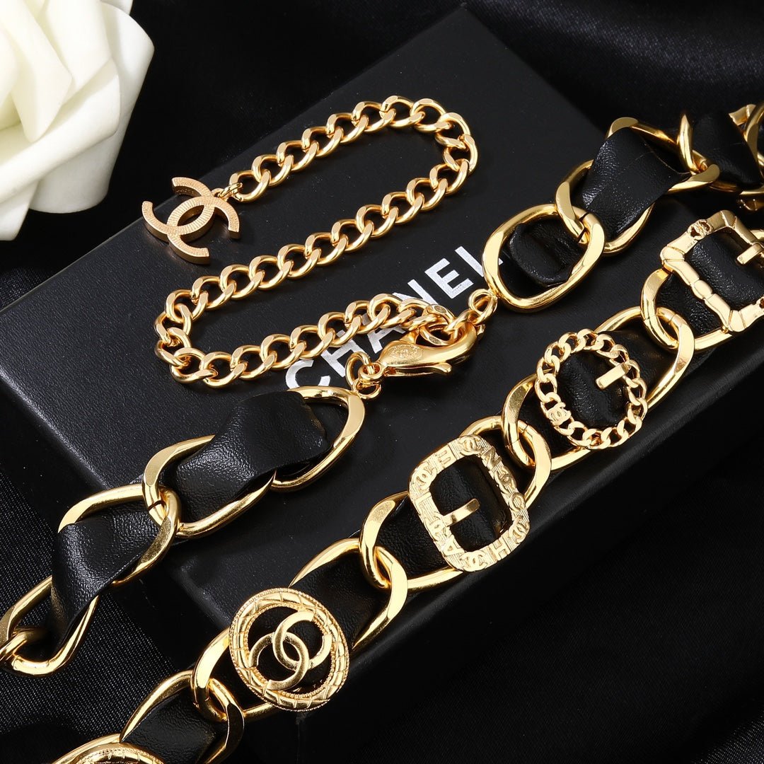 Chanel Multi Buckle Leather Chain - Image 5