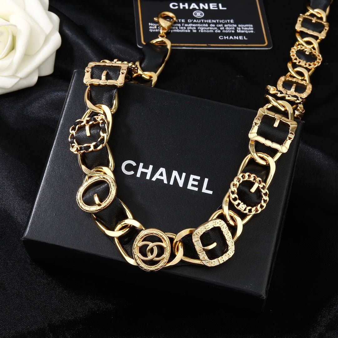 Chanel Multi Buckle Leather Chain - Image 6