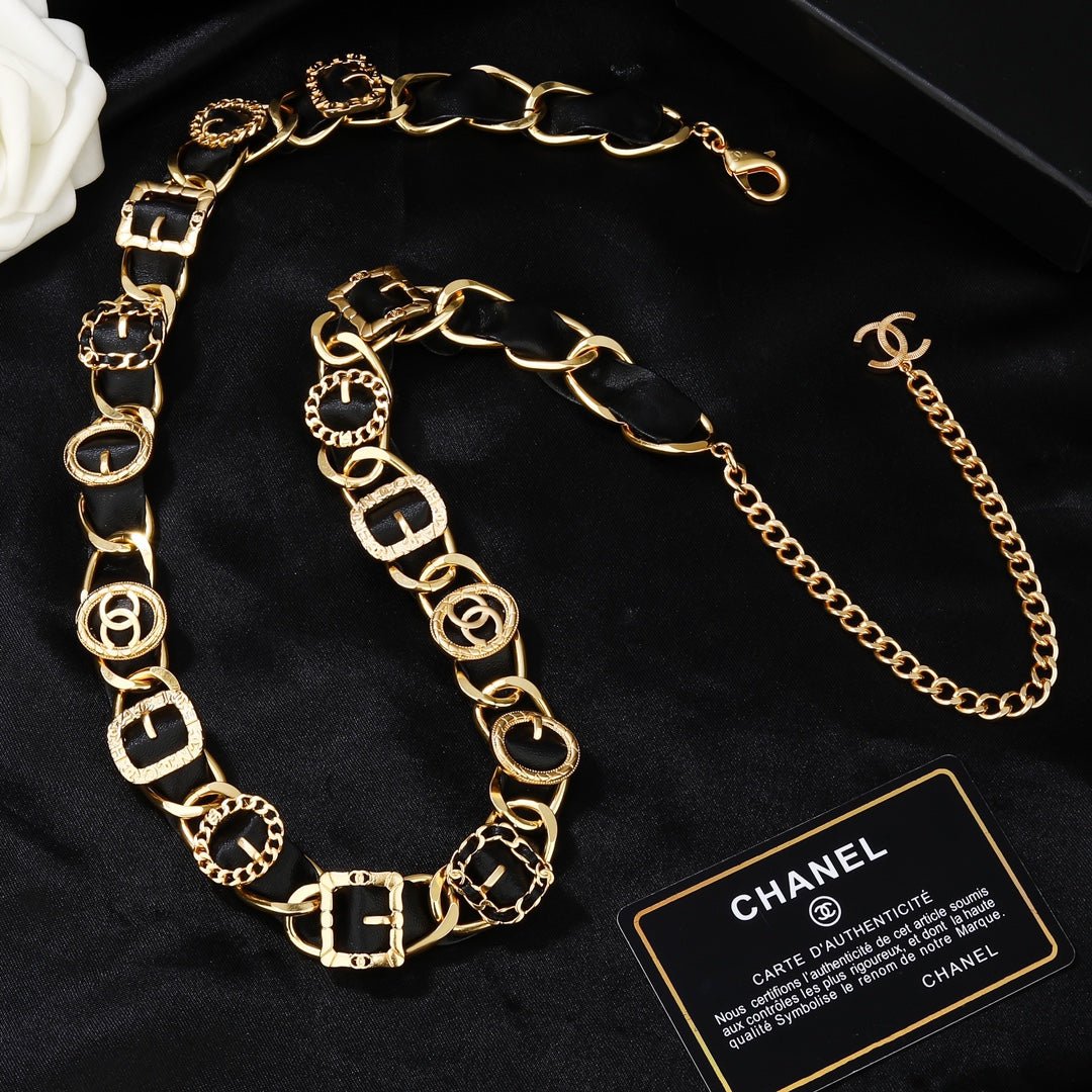 Chanel Multi Buckle Leather Chain - Image 8