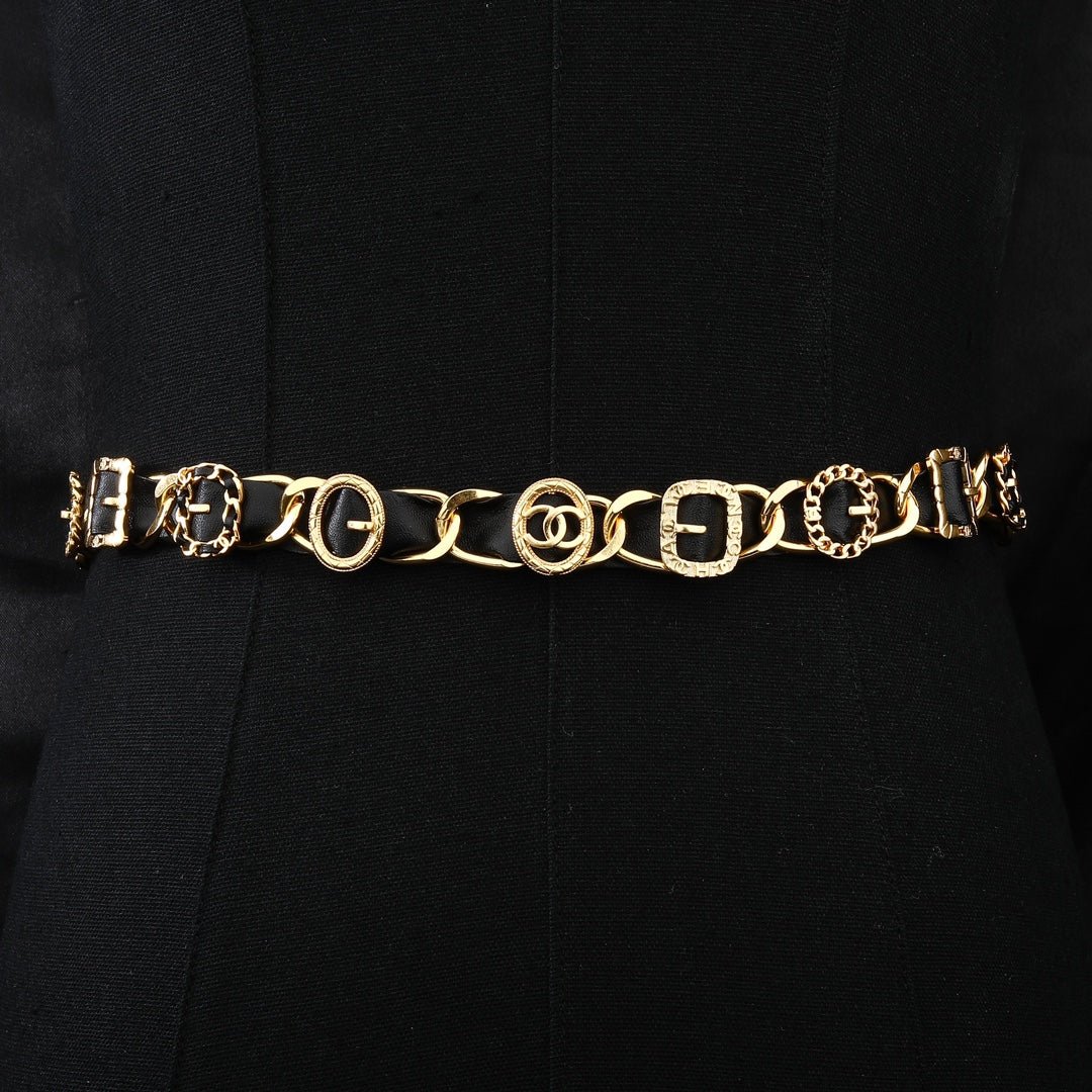 Chanel Multi Buckle Leather Chain - Image 3