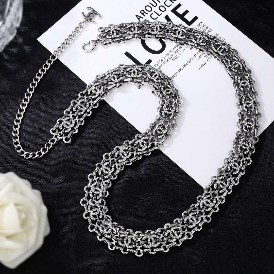 Alternative view of Chanel Silver CC Cutout Belt
