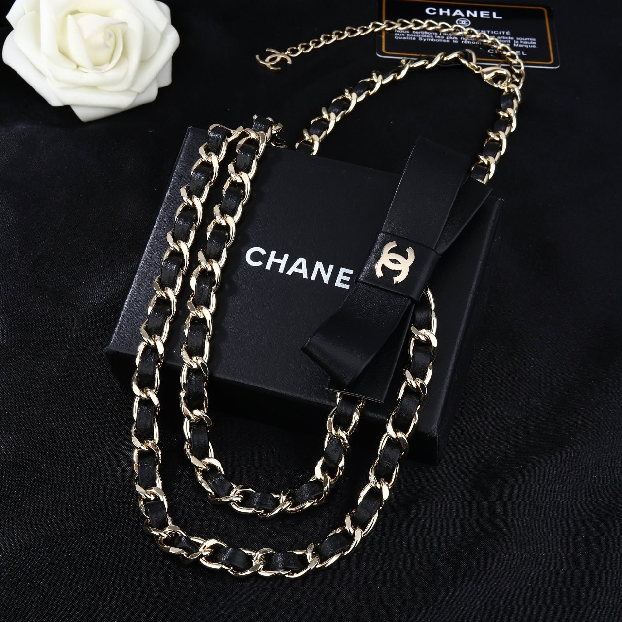 Alternative view of Chanel Leather Bow Chain Strap