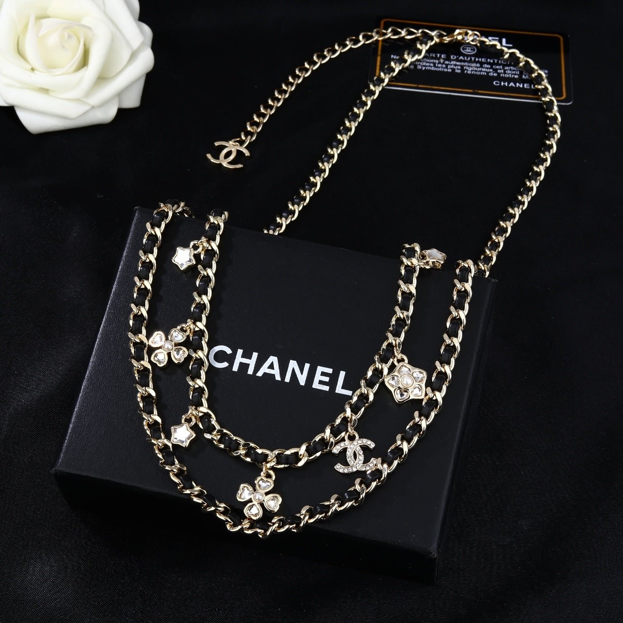 Chanel Clover Charm Double Chain - Image 2