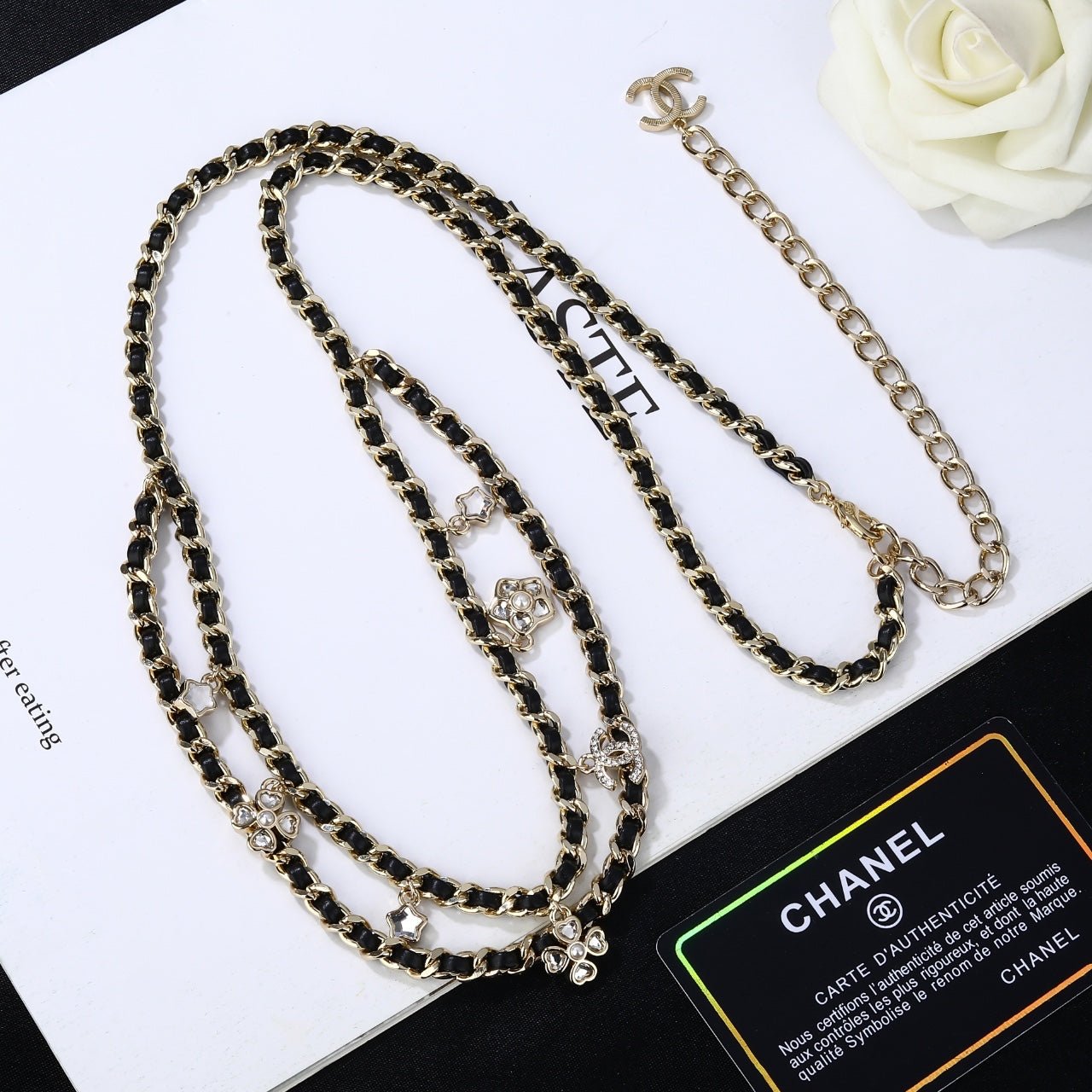 Chanel Clover Charm Double Chain - Image 5