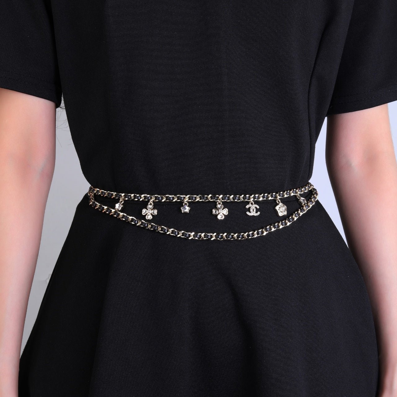 Chanel Clover Charm Double Chain