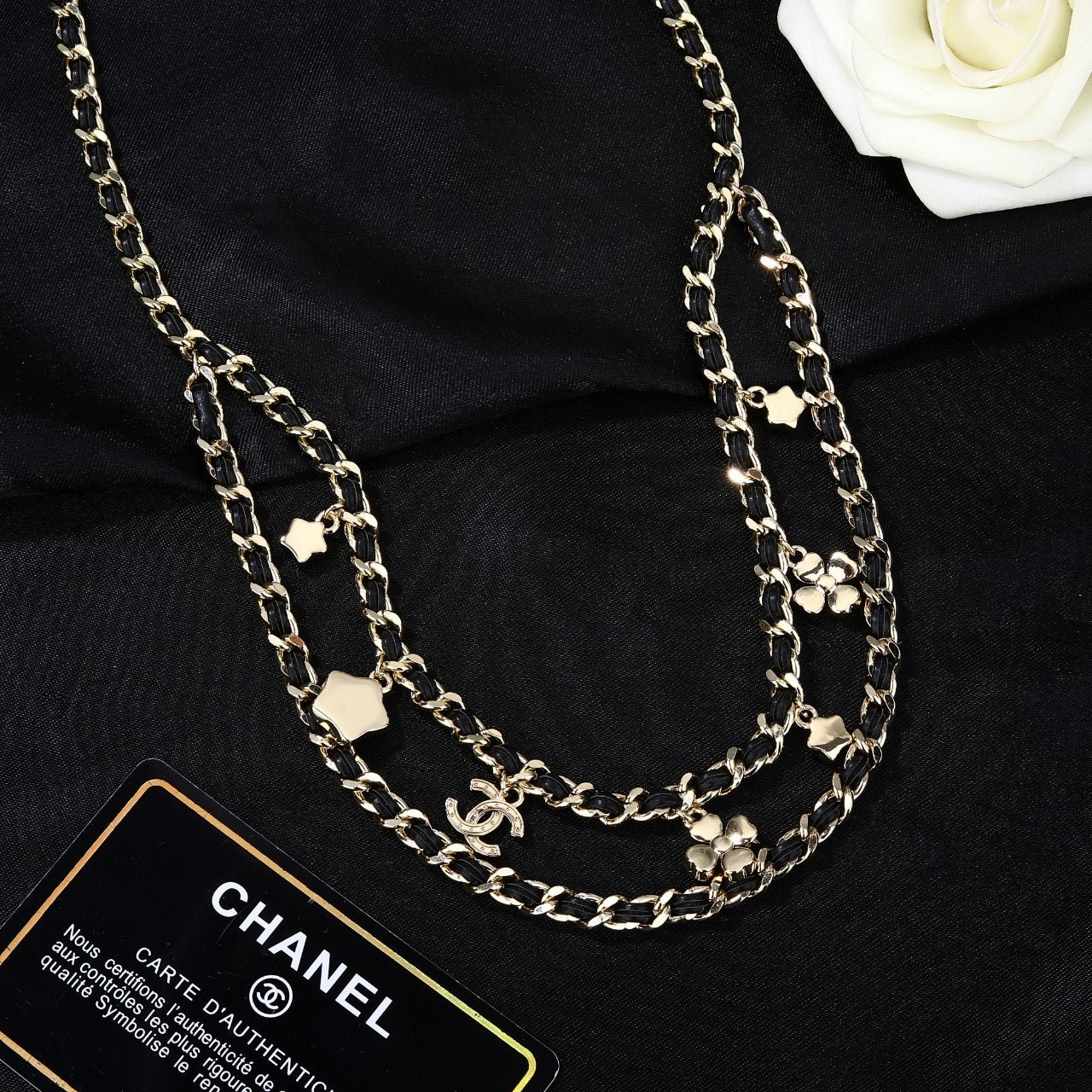 Chanel Clover Charm Double Chain - Image 7