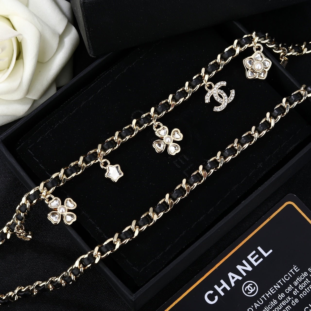 Chanel Clover Charm Double Chain - Image 8