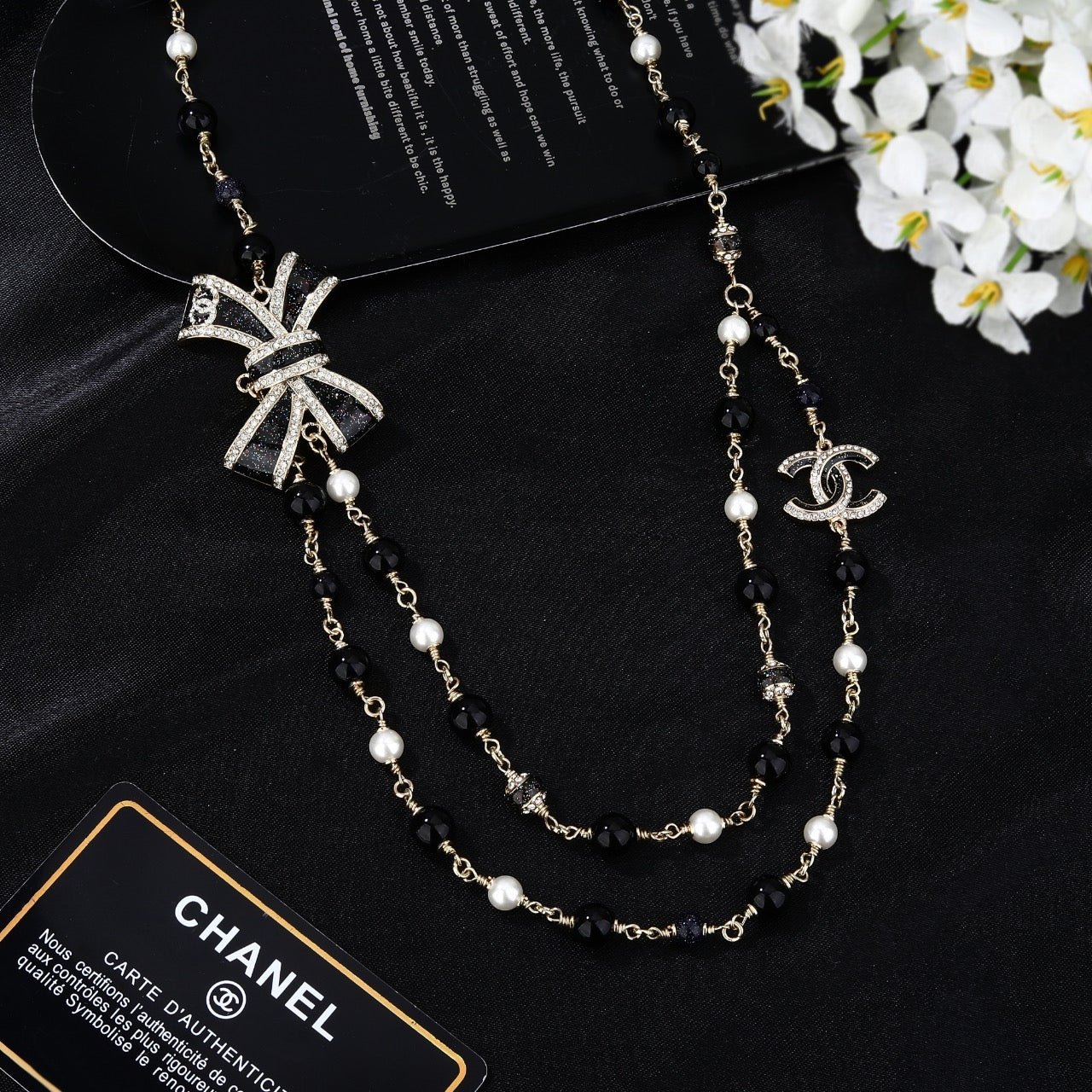 Chanel Bow Bead Waist Chain - Image 3