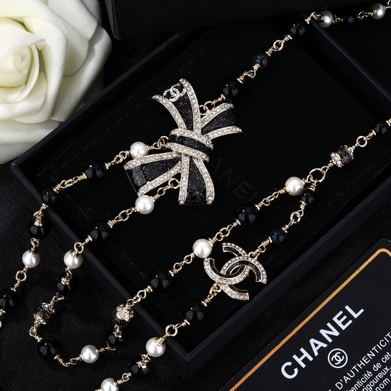 Chanel Bow Bead Waist Chain - Image 5
